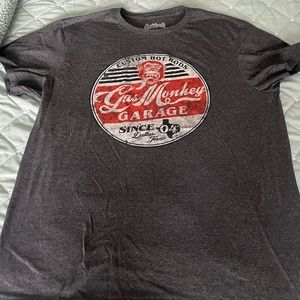 Mens Gas Monkey Garage Large Graphic Tshirt